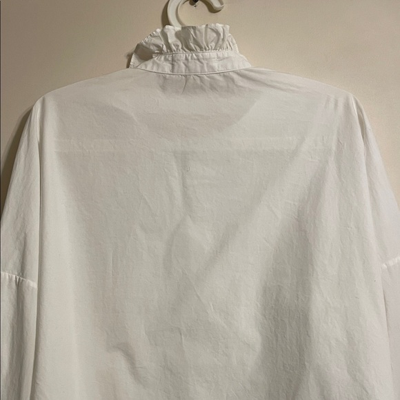Alex Mill White Ruffle Collar Blouse - Picture 5 of 12